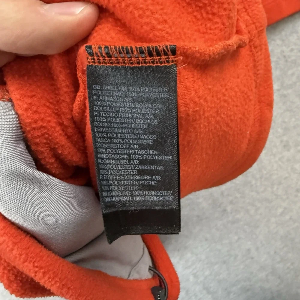 The North Face Zip Front Orange Long Sleeve Jacket Zip Pockets Size XXL Unisex